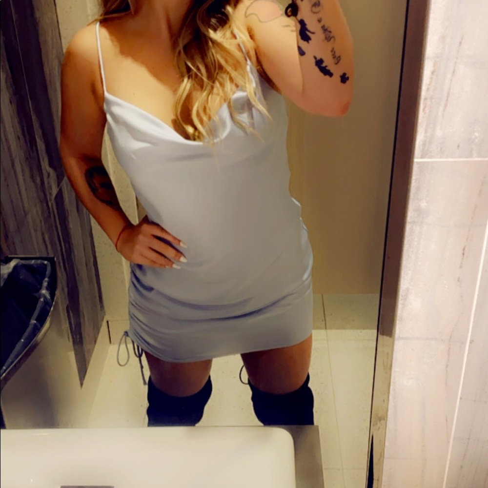 Slik Baby Blue Dress